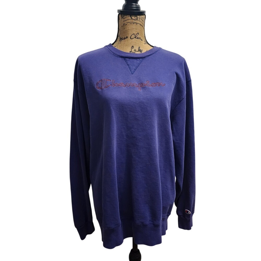 Vtg‎ Champion Sweatshirt Pullover Embroidered Logo Crew Neck Comfy Casual XX-L